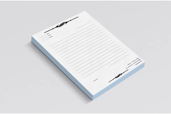 سربرگ سفید مشکی کد 8754