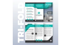 دانلود وکتور بروشور سه لت دو رو شرکتی زیبا با فرمت eps