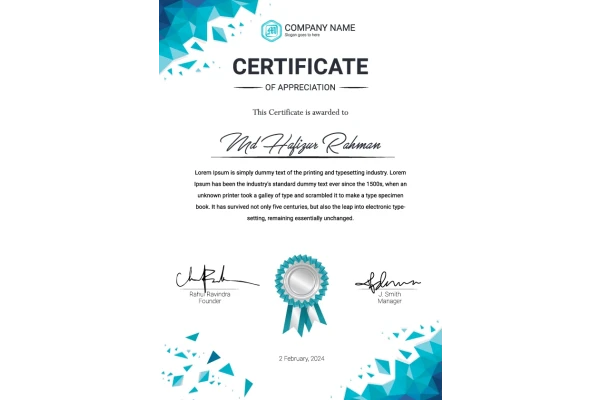 سرتیفیکت مدرن و زیبا