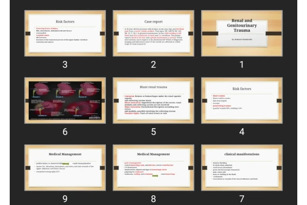 پاورپوینت Renal and Genitourinary Trauma