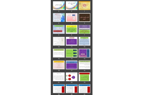 پاورپوینت آموزش تجوید قرآن کریم