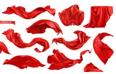 فایل تصویر ریبون قرمز پارچه ای