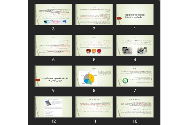 پاورپوینت Rapid microbiological detection methods