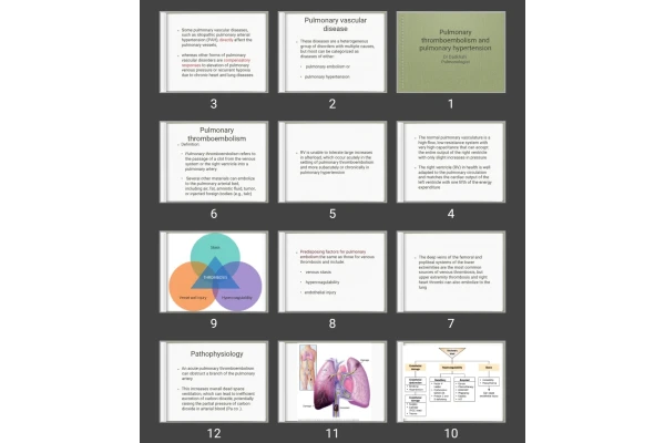 پاورپوینت هایپرتنشن و امبولی ریوی Pulmonary thromboembolism and pulmonary hypertension