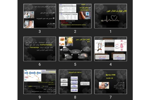 پاورپوینت داروهای موثر بر فشار خون