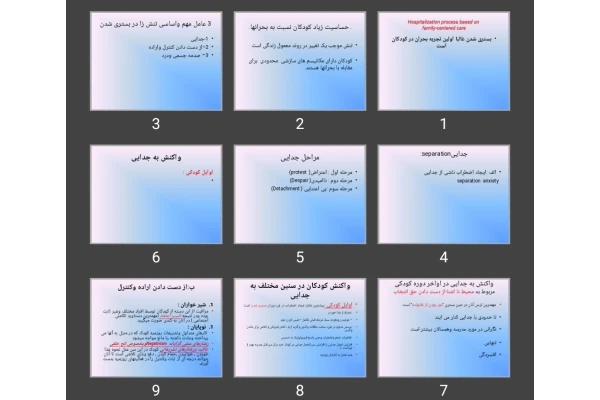 پاورپوینت بستری شدن کودک