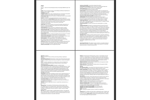 جزوه واژگان مدیریت پروژه