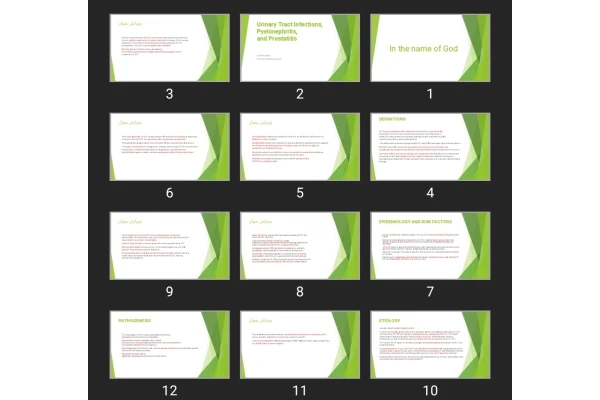 پاورپوینت Urinary Tract Infections, Pyelonephritis, and Prostatitis