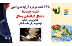 365 نکته درباره آرایه های ادبی  تشبیه چیست؟ با شکل گرافیکی ومثال یادگیری