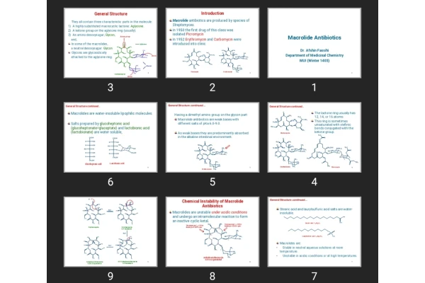 پاورپوینت Macrolide Antibiotics