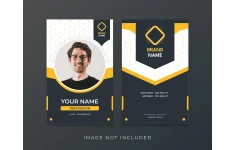 کارت ویزیت عمودی رنگ نارنجی