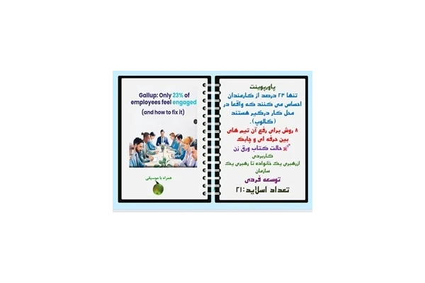 پاورپوینت تنها 23 درصد از کارمندان احساس می کنند که واقعا در محل کار درگیر هستند (گالوپ). 8 روش برای رفع آن تیم های بین حرفه ای و چابک حالت کتاب ورق زن