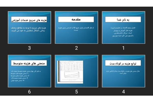 پاورپوینت هزینه های آموزش و پرورش