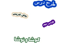 طرح درس و روش تدریس فارسی دوم، درس 6 : کوشا و نوشا