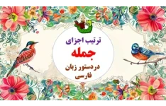 ترتیب اجزای جمله  دردستور زبان فارسی یادگیری سریع وآسان