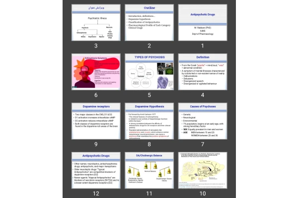 پاورپوینت فارماکولوژی داروهای ضد جنون Antipsychotic Drugs