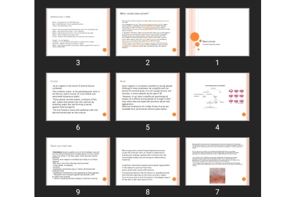 پاورپوینت ضایعات پوستی Skin lesions