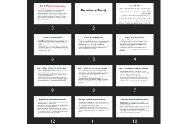 پاورپوینت Mechanisms of Toxicity