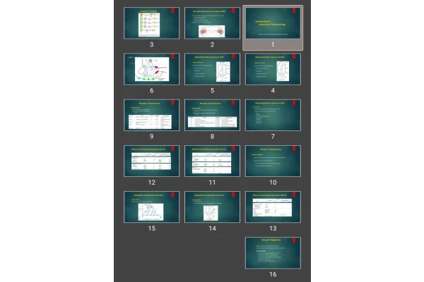 پاورپوینت Introduction to Autonomic Pharmacology