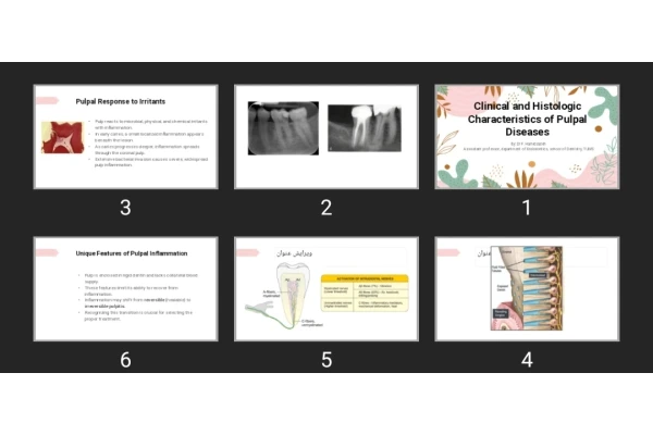 پاورپوینت Clinical and Histologic Characteristics of Pulpal Diseases