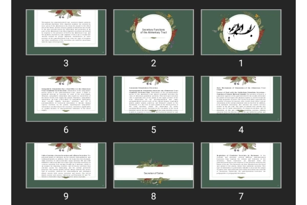 پاورپوینت Secretory Functions of the Alimentary Tract