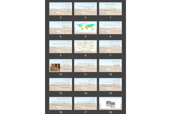 پاورپوینت مخاطرات نواحی خشک و بیابانی