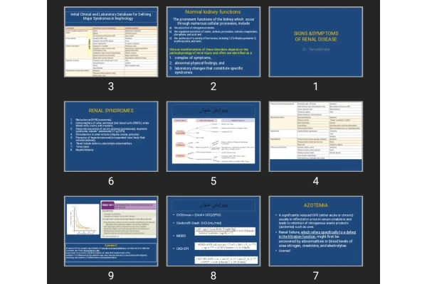پاورپوینت SIGNS & SYMPTOMS OF RENAL DISEASE