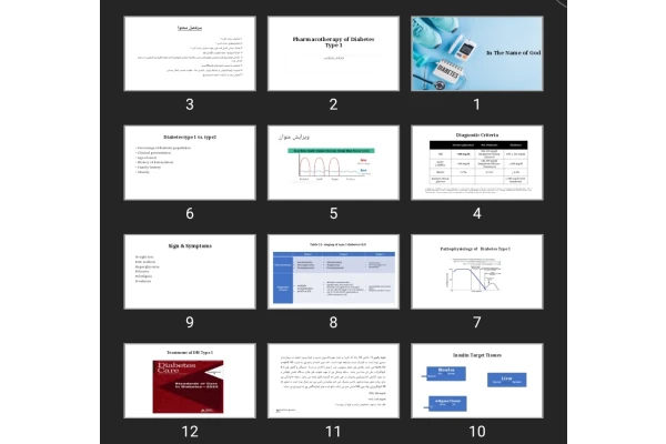 پاورپوینت Pharmacotherapy of Diabetes Type 1