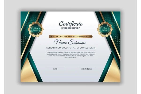 دانلود سرتیفیکت مدرن و شیک