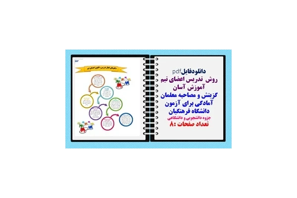 روش  تدریس اعضای تیم آموزش آسان گزینش و مصاحبه معلمان آمادگی برای آزمون دانشگاه فرهنگیان