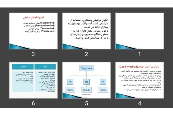 پاورپوینت الگوی مراقبتی پرستاری