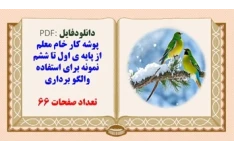 پوشه کار خام معلم  از پایه ی اول تا ششم نمونه برای استفاده والگو برداری