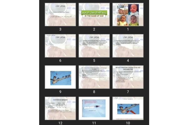 پاورپوینت Umbilical cord Blood Gases analysis