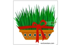 وکتور سبزه هفت سین نوروز