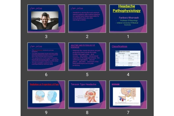 پاورپوینت سردرد Headache Pathophysiology