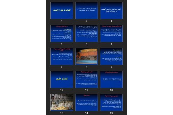 پاورپوینت اصول بهداشت و بازرسی گوشت در كشتارگاه طيور