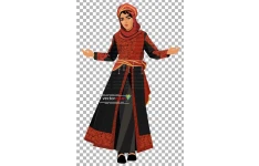طرح و عکس png زن جوان محجبه پوشش ایرانی سنتی