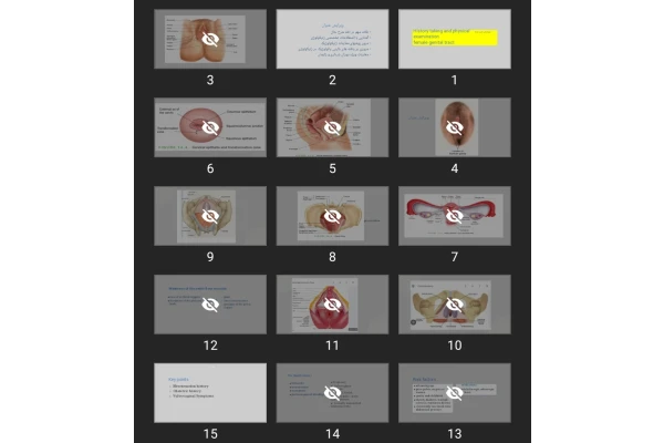 پاورپوینت History taking and physical examination female genital tract