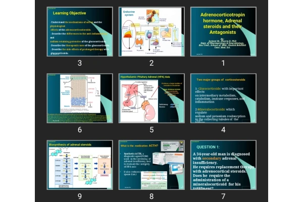 پاورپوینت Adrenocorticotropin hormone, Adrenal steroids and their Antagonists