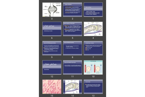 پاورپوینت STRUCTURE AND FUNCTION OF JOINTS AND CONNECTIVE TISSUE