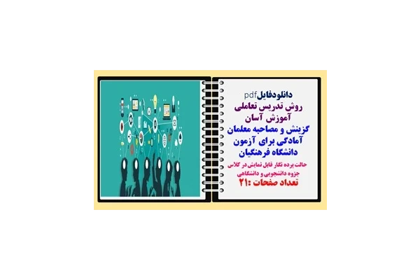 روش تدریس تعاملی آموزش آسان گزینش و مصاحبه معلمان آمادگی برای آزمون دانشگاه فرهنگیان