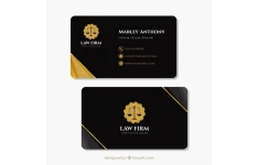 کارت ویزیت مشکی طلایی