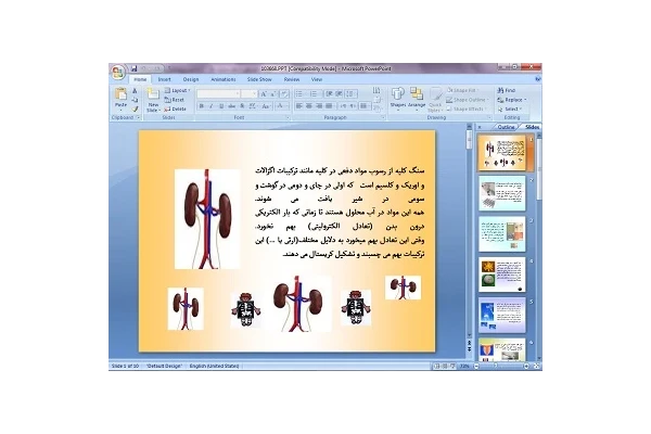 دانلود پاورپوینت کلیه وسنگ کلیه