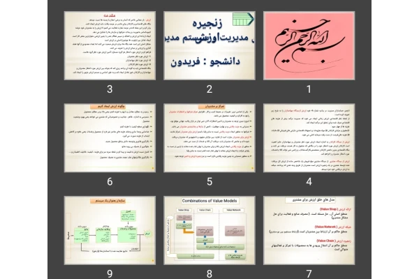 پاورپوینت زنجیره ارزش