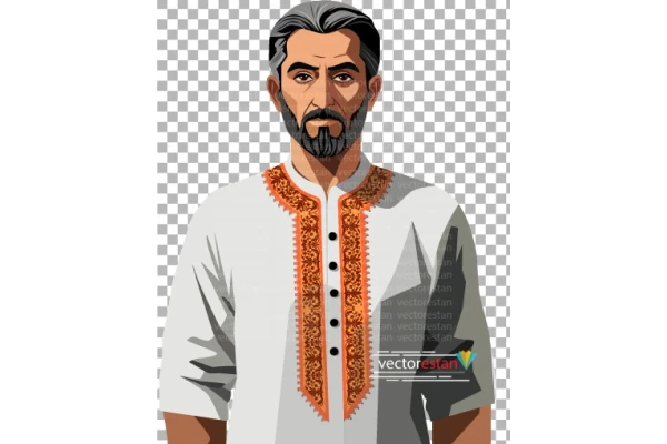 عکس png مرد جوان و مدل ایرانی لباس سنتی