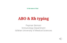 پاورپوینت ABO & Rh