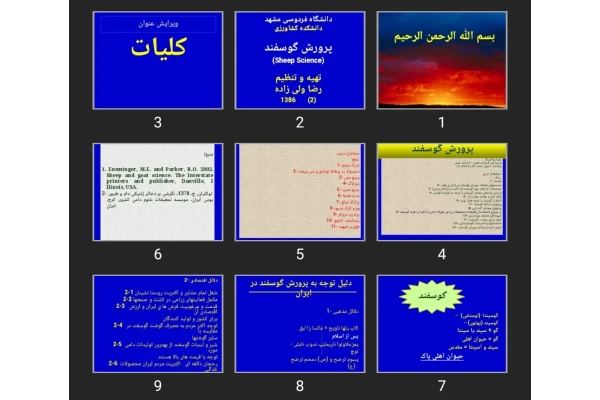 پاورپوینت پرورش گوسفند