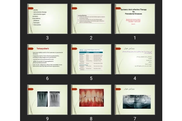 پاورپوینت Systemic Anti-infective Therapy for Periodontal Diseases