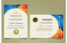 گواهینامه یا لوح تقدیر با فرمت eps