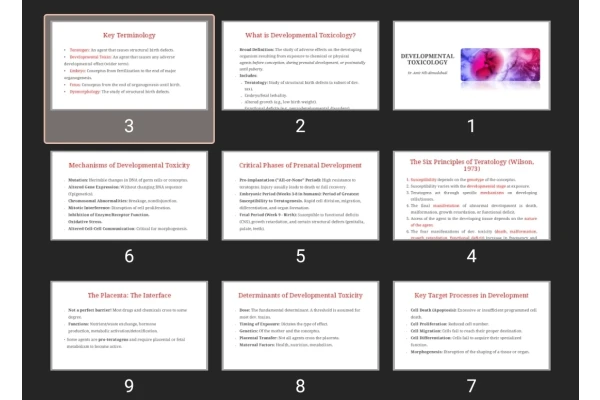 پاورپوینت DEVELOPMENTAL TOXICOLOGY